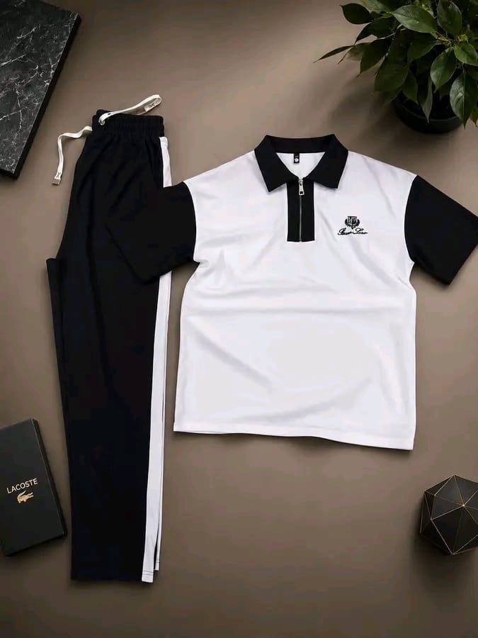 Fato masculino T-shirt e calça